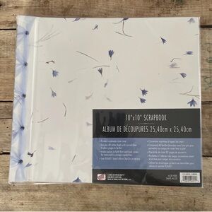 New Scrapbook. 10" x 10" by Westrim Crafts, 40 White Sheets, Pockets; ACID FREE.